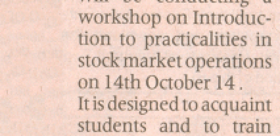 Workshop on Stock Market Practicalities