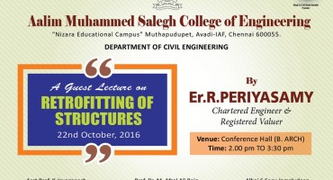 Guest Lecture on Retrofitting of Structures