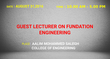 Guest Lecturer on Foundation Engineering