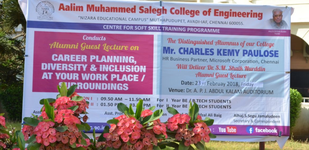 Career counseling given by Mr. Charles Kemy Paulose