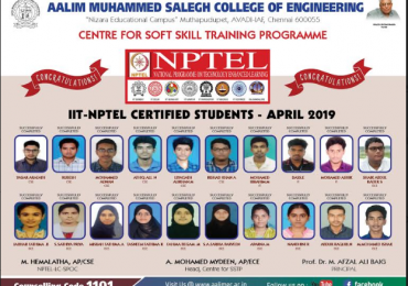 APRIL 2019 CERTIFIED CANDIDATES