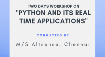 WORKSHOP ON PYTHON AND ITS REALTIME APPLICATIONS